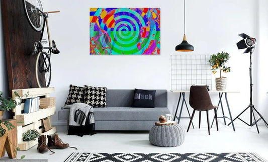 Fender Bender Abstract Pop Art Canvas Print | Home Decor | Kitchen + Metal