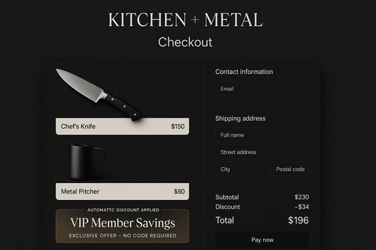 Silent Discounts at Checkout | Kitchen + Metal