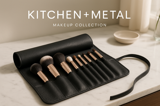 Organize Your Beauty Routine with the Brush Set Roll-Up Holder | Kitchen + Metal