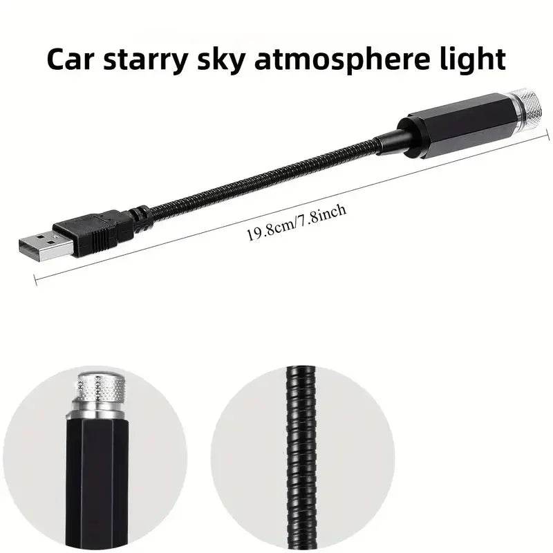 Mini LED Car Roof Star Night Light Projector – USB Adjustable Galaxy Lamp for Auto Ceiling & Room Decor