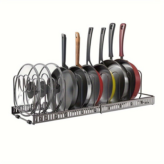 Expandable Multi-purpose Pot Organizer Rack with Adjustable Dividers