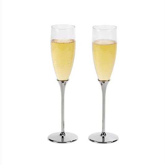 Boston Champagne Toasting Flutes Set | Glassware | Kitchen + Metal