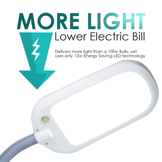 26"H LED Bright Reader Natural Daylight Full Spectrum Desk Lamp Grey | Lighting | Kitchen + Metal