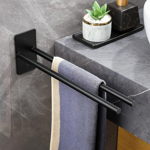 Sleek DrillFree 38cm Stainless Steel Towel Rack