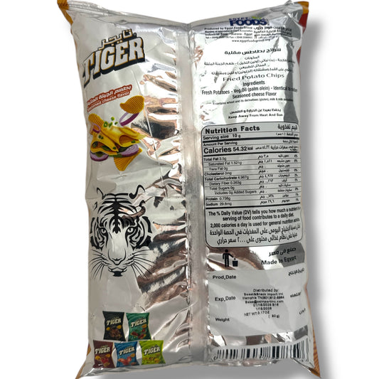 Tiger Cheese-Flavored Chips, 90g - Savory Snack for Cheese Lovers, Crunchy & Delicious