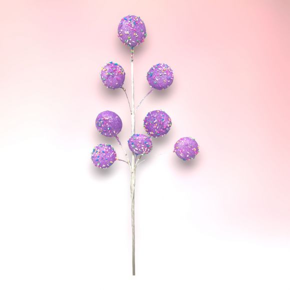 19.5in Purple Macaron Pick