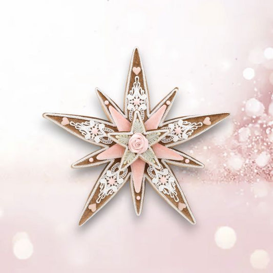 18" Gingerbread Snowflake Star Ornament