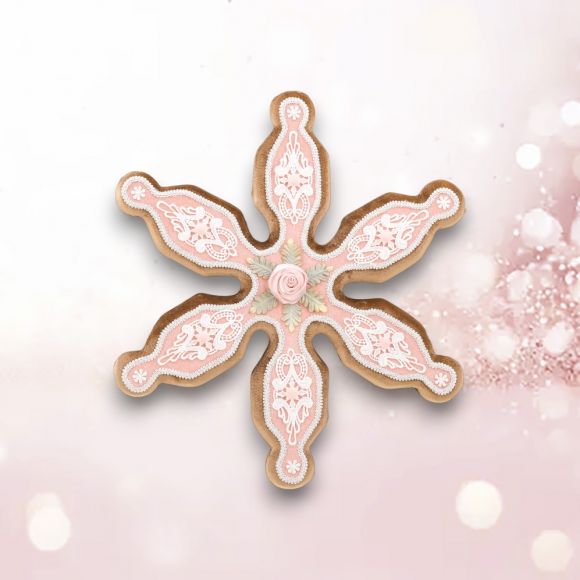 20" Hanging Pink Snowflake Ornament