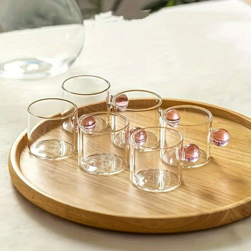 Sleek Set of 6 HeatResistant Glass Cups 100ml