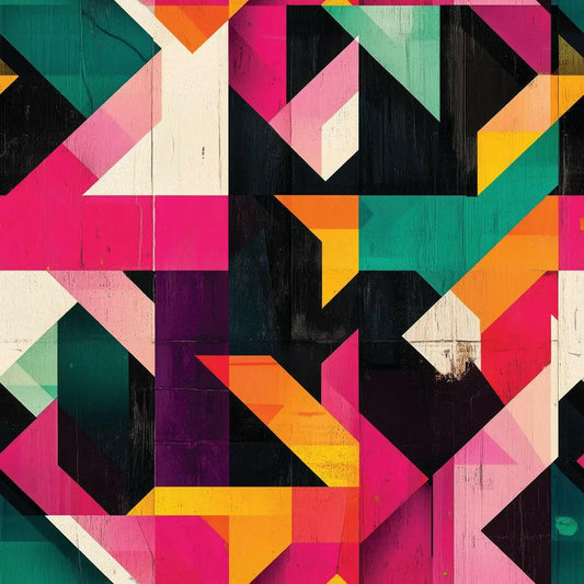 Urban Prism Geometric Mural