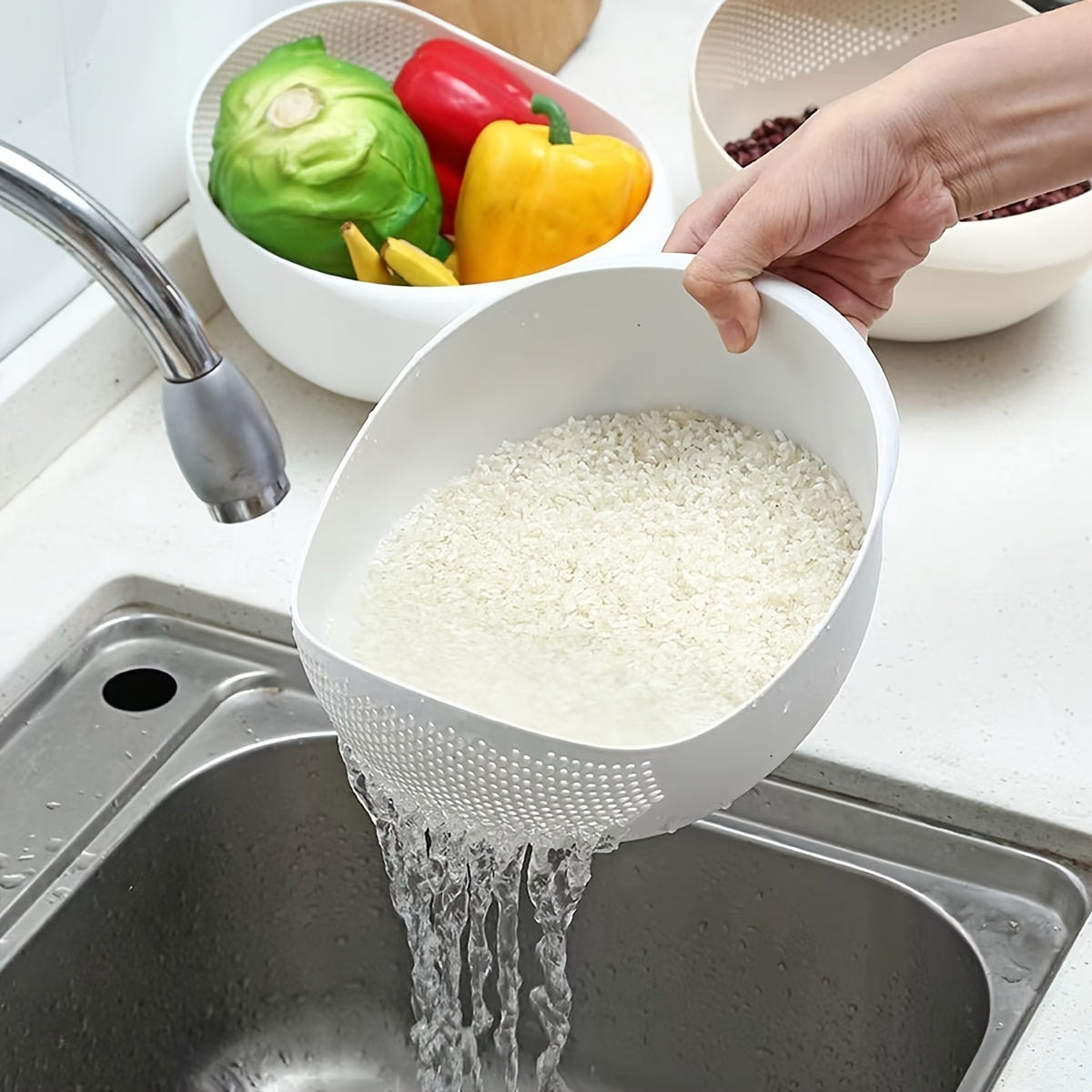 1/2pcs Storage Basket - Multi-functional Laundry Basket & Kitchen | Kitchen + Metal