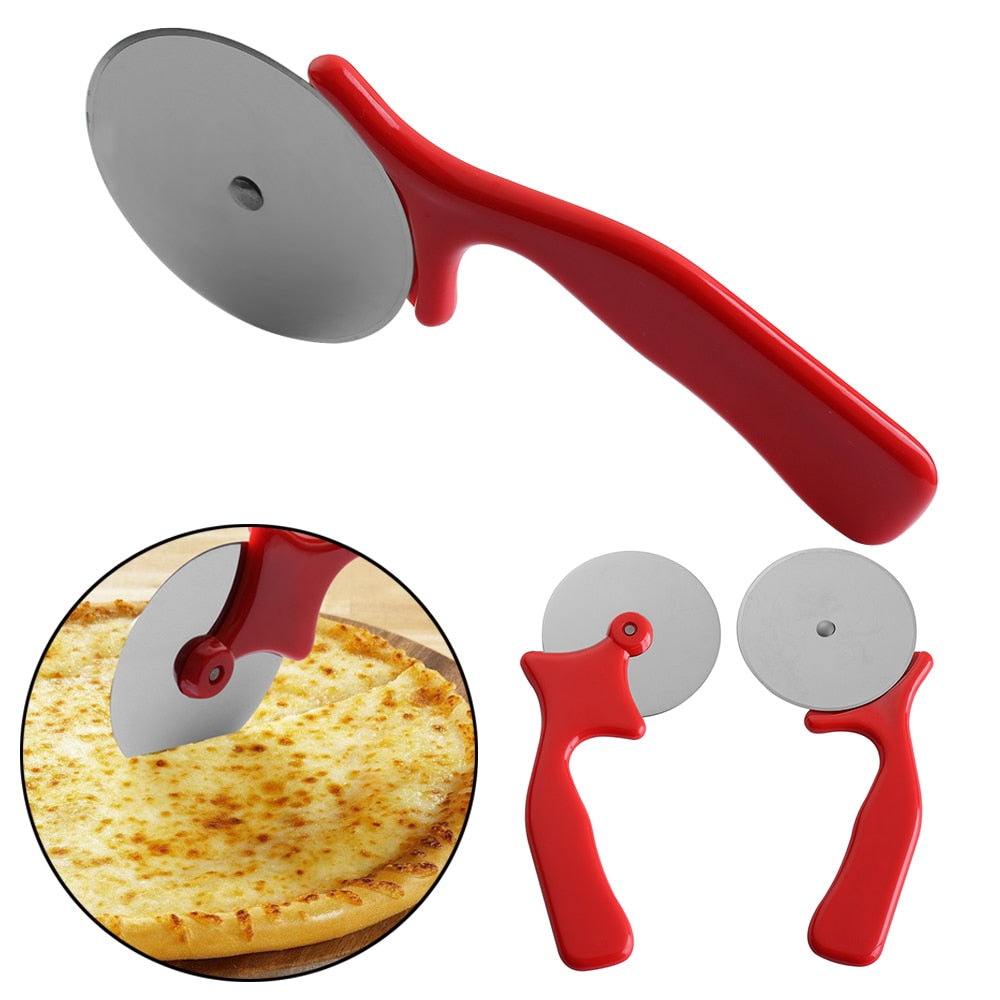 1 PCS Stainless Steel Pizza Knife Rotary Cake