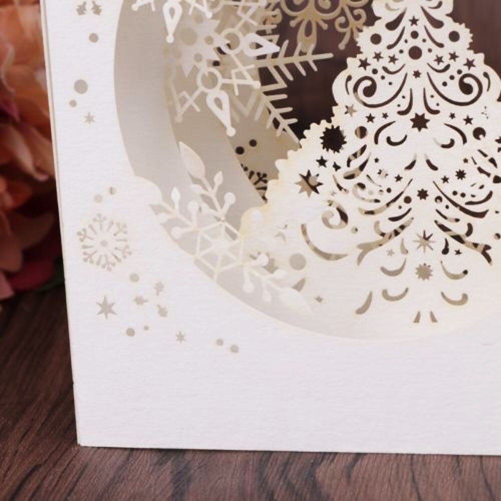 1 Pcs Handmade Merry Christmas Greeting Card 3D