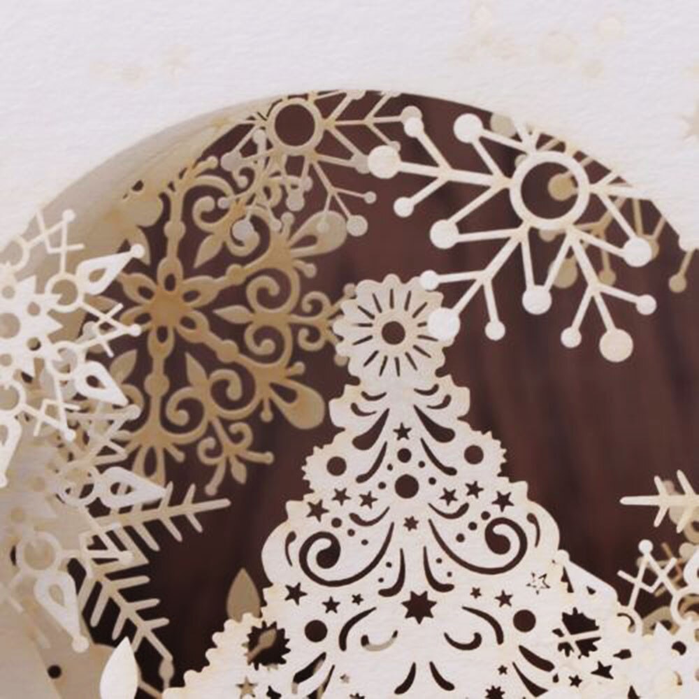 1 Pcs Handmade Merry Christmas Greeting Card 3D