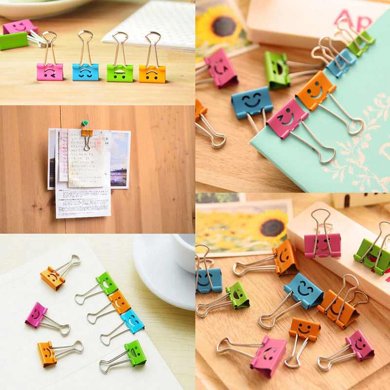 10 Pieces Hot Sale 19mm Smile Metal Binder Clips