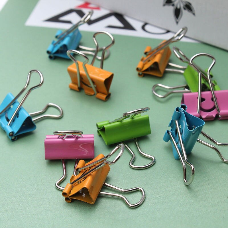 10 Pieces Hot Sale 19mm Smile Metal Binder Clips