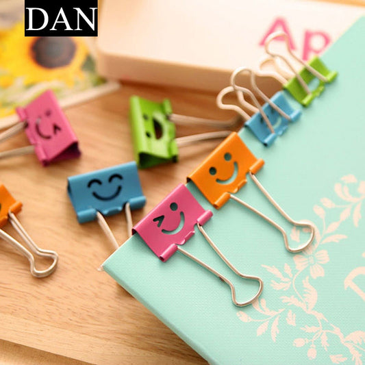 10 Pieces Hot Sale 19mm Smile Metal Binder Clips