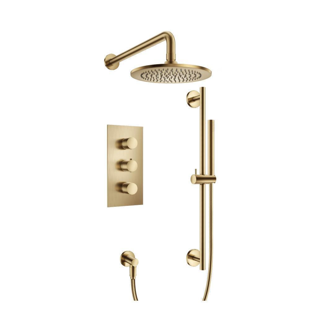 Flusso 100.7200 Two Output Shower Set With Shower Head, Hand Held And Slide Bar