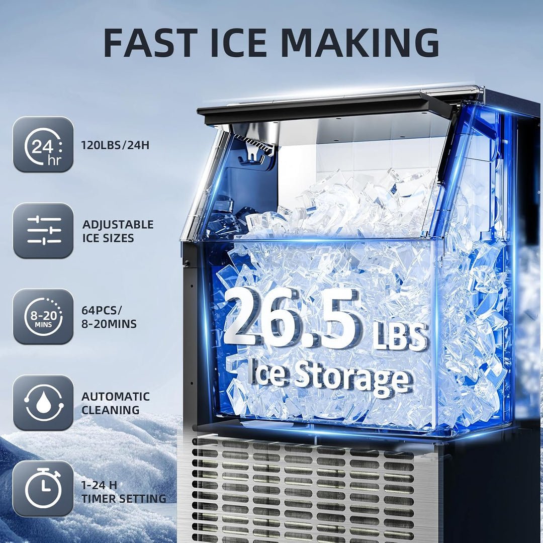 100LBS/200LBS/265LBS Freestanding Commercial Ice Maker Z5845A