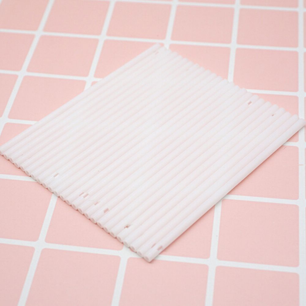 100pcs DIY White Sucker Sticks Chocolate Cake