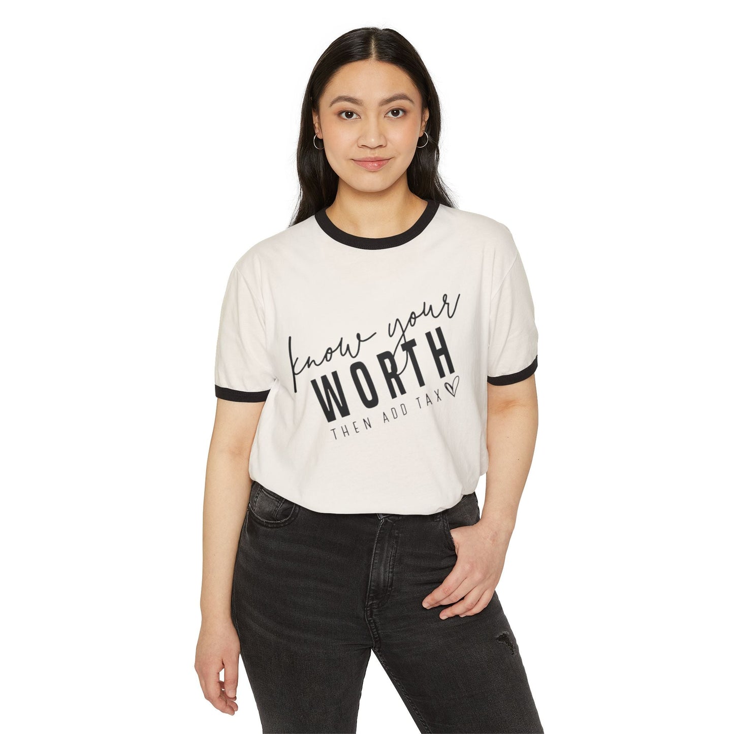 Know Your Worth Women's T-Shirt – Casual Wear for Women & Motivational Self-Care Gift