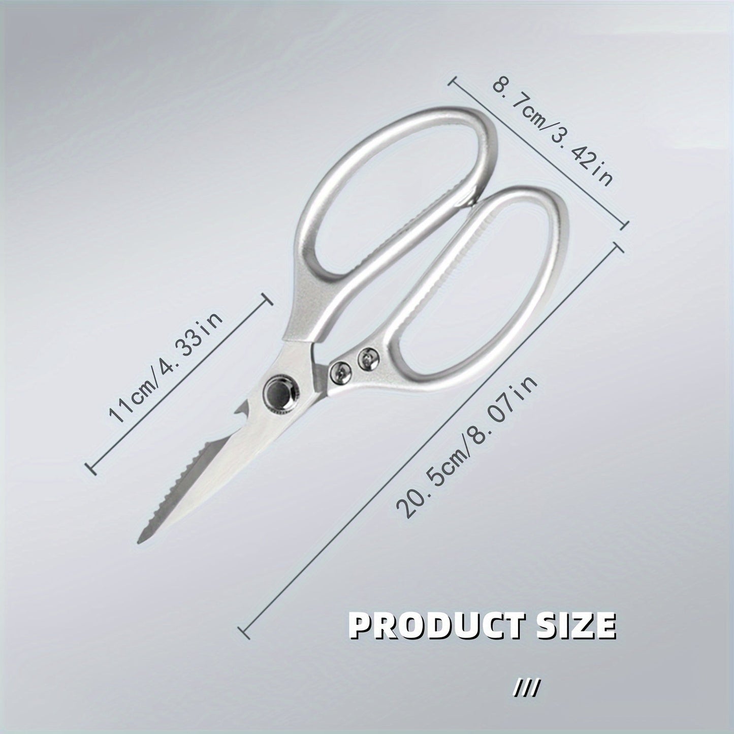 Versatile Stainless Steel Kitchen Shears with Nutcracker Opener