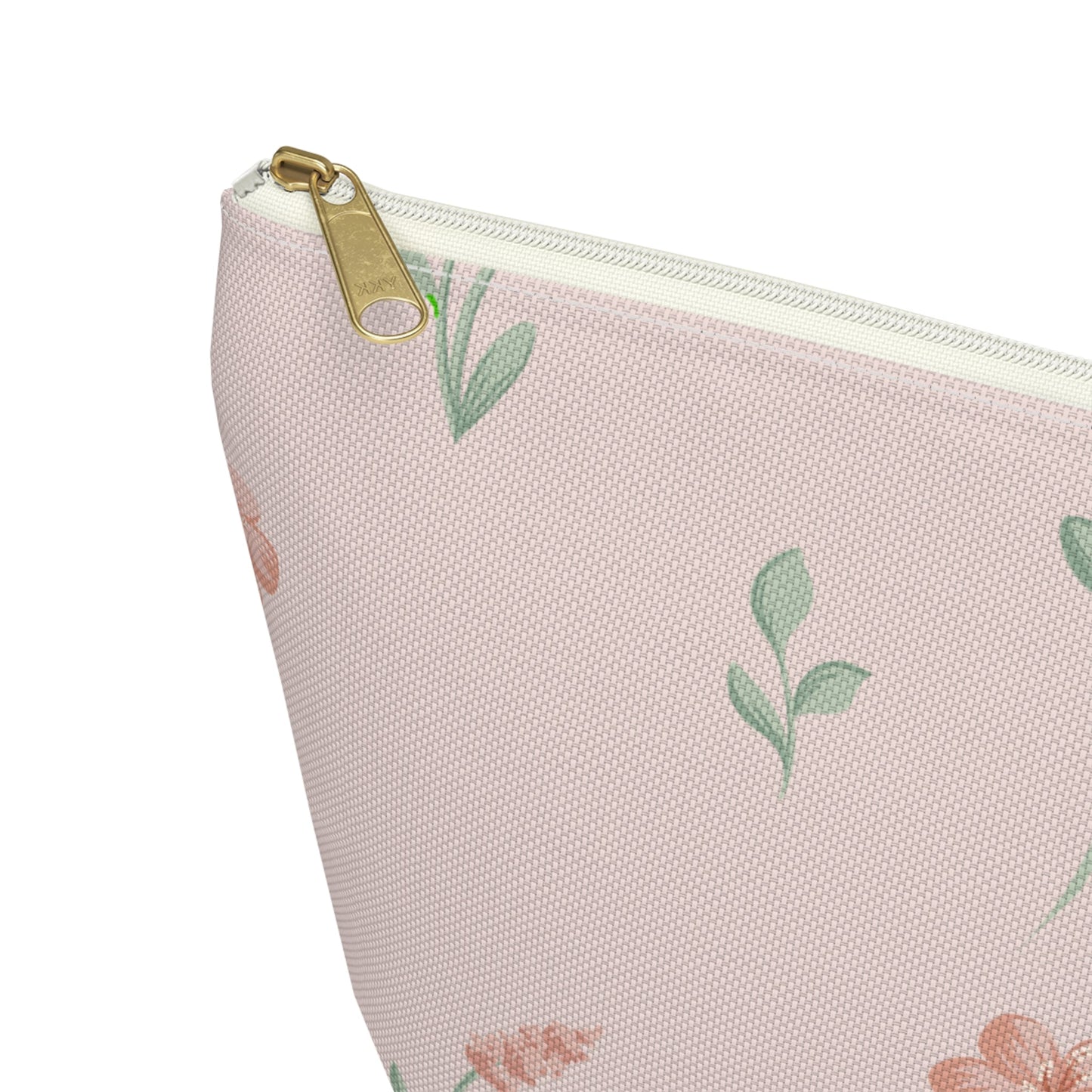 Customizable: Floral Cosmetic Bag with T-Bottom, Makeup Organizer, Flower Print Pouch, Cute Travel Accessory, Gift for Her, Mother’s Day