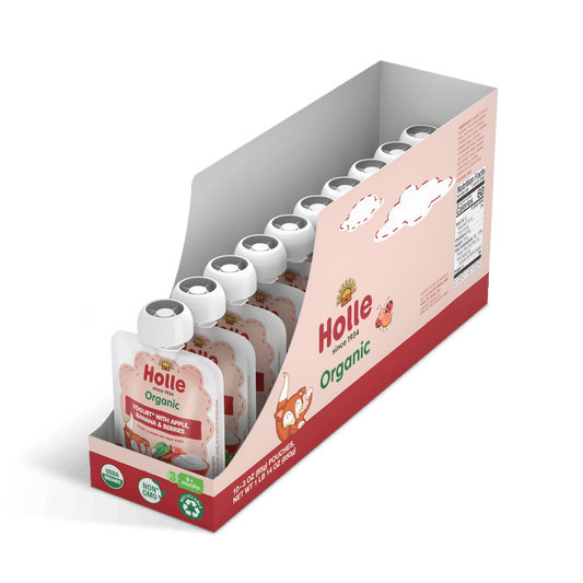 Holle Organic Yogurt Pouches - Apple, Banana & Berries