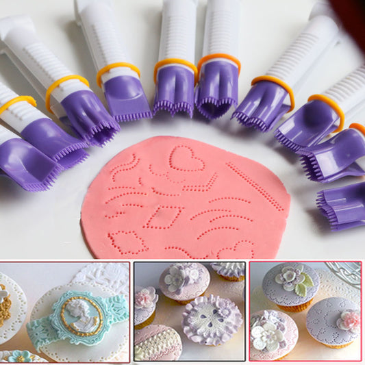 10pcs Flower Shape Lace Edge Clip Fondant