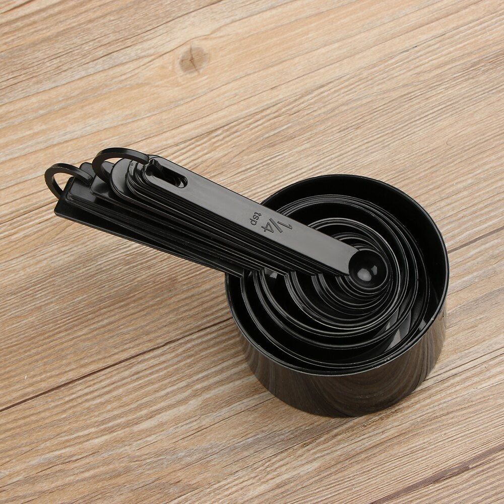 10pcs/SET Black Fashion Measuring Tools Plastic