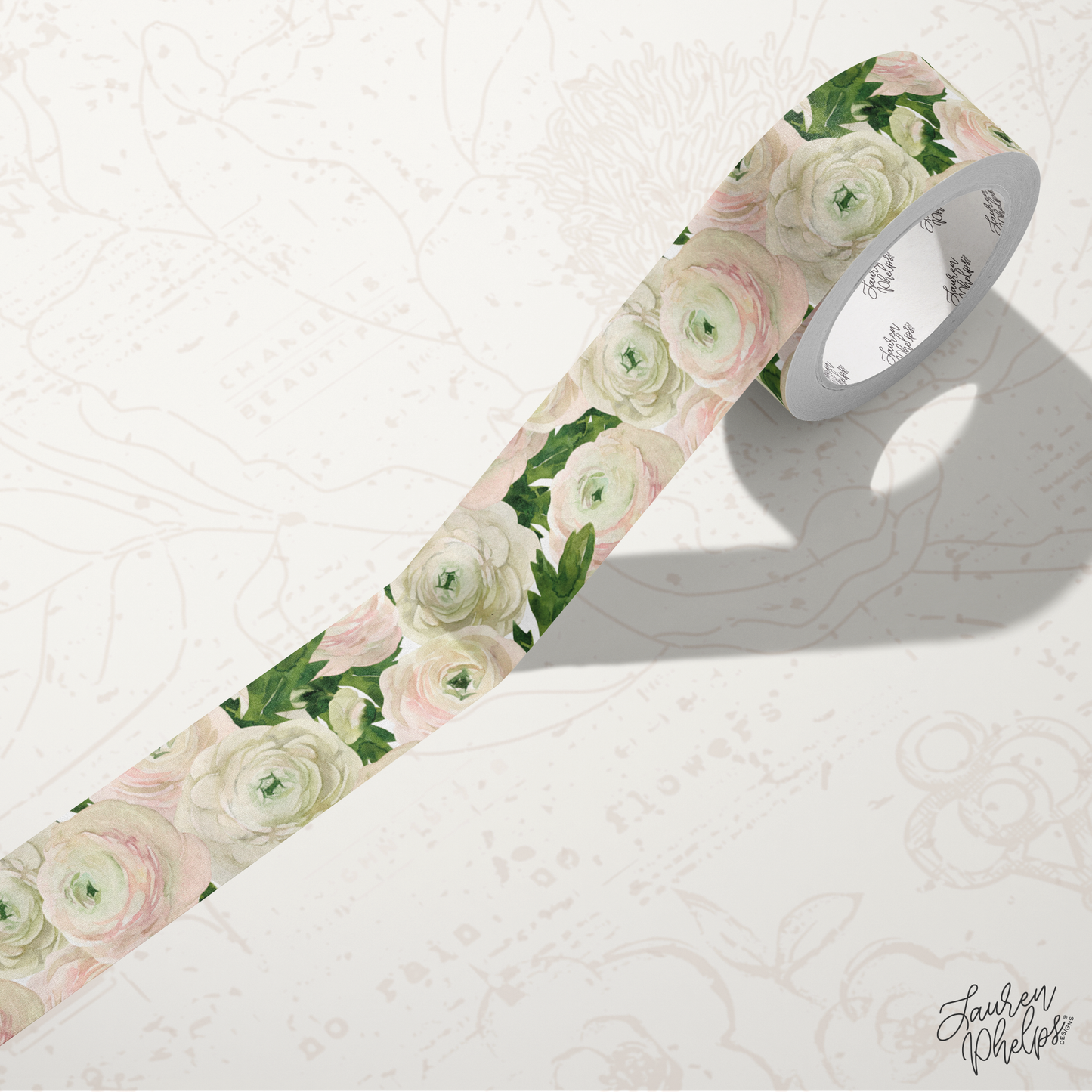 Flower Ranunculus 15mm washi