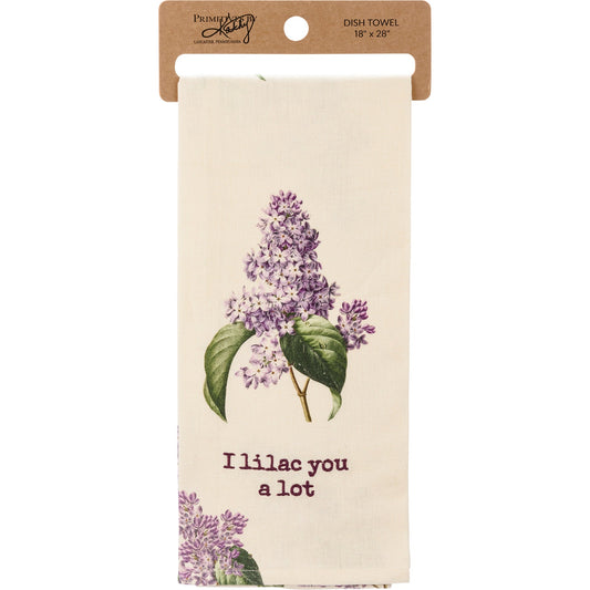 I Lilac You A Lot Dish Cloth Towel | Cotton Linen Novelty Tea Towel
