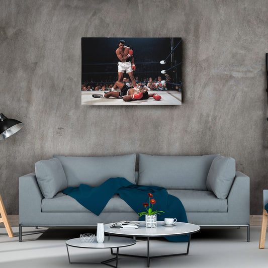 Muhammad Ali vs Sonny Liston Canvas – Phantom Punch Boxing Wall Art