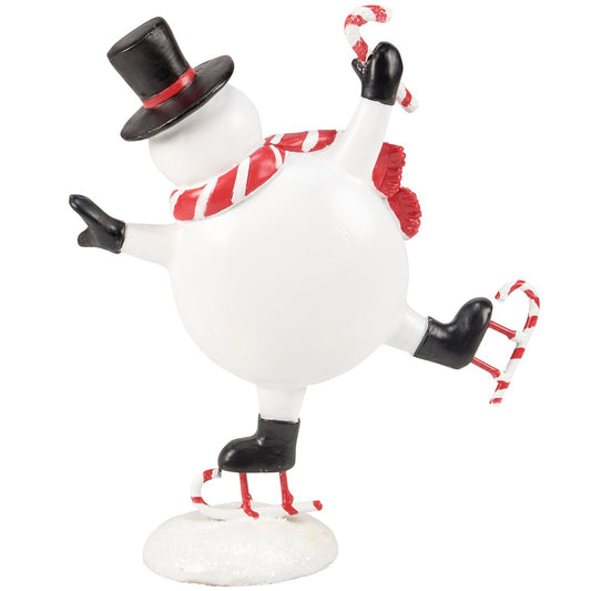 8.5" Skating Snowman Figurine
