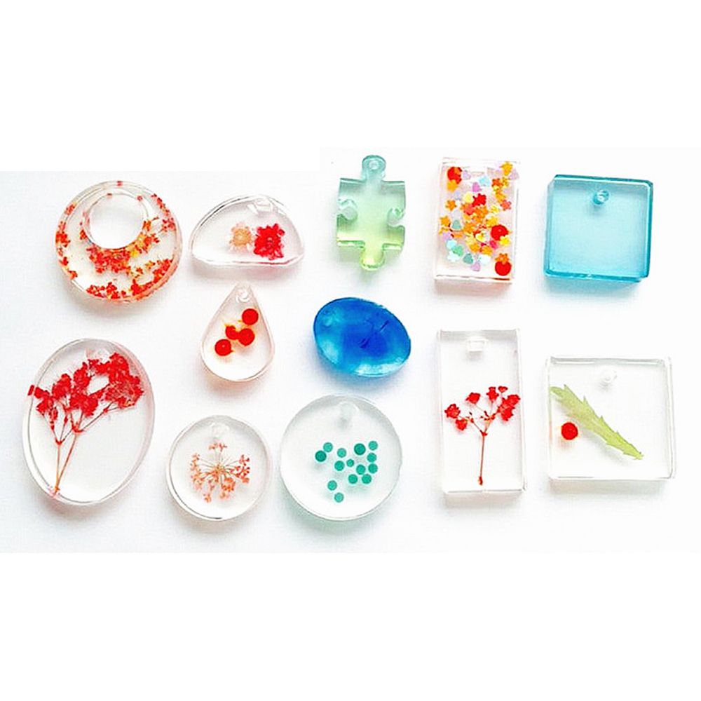 11Pc/set Silicone Pendant DIY Molds Resin