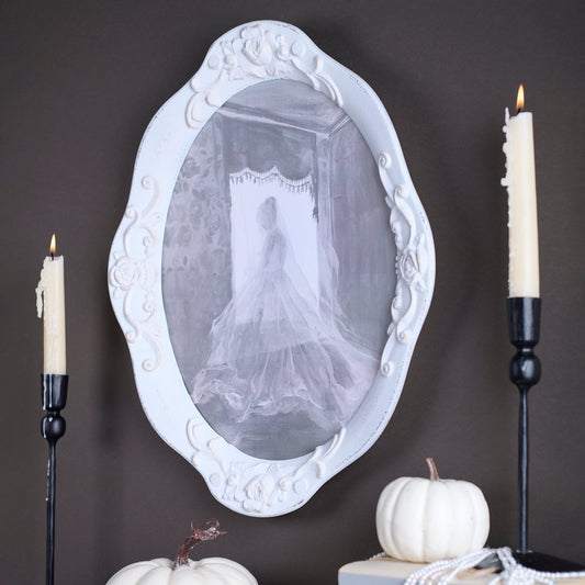 19" Ghost Lady Framed Wall Art