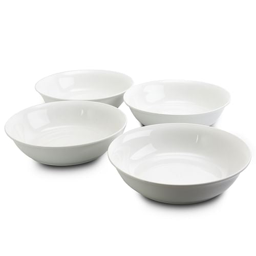 Gibson Home Wide 8.75 in. Stoneware Dinner and Serving Bowls in White | Bowls | Kitchen + Metal