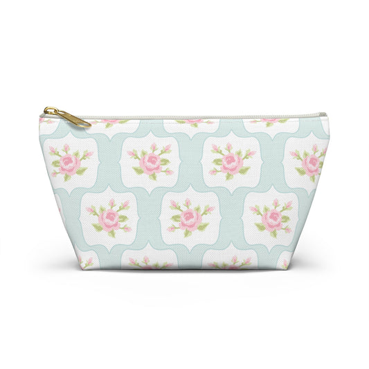 Customizable: Chic Floral Accessory Pouch, Makeup Bag, Cosmetic Case, Toiletries Organizer, Gift for Her