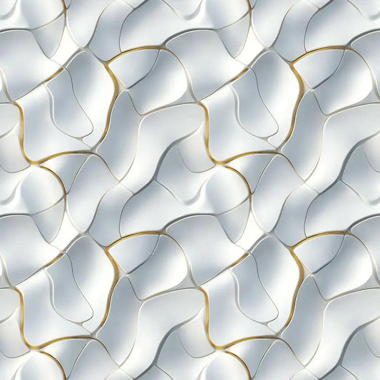 Flowing Marble with Golden Veins