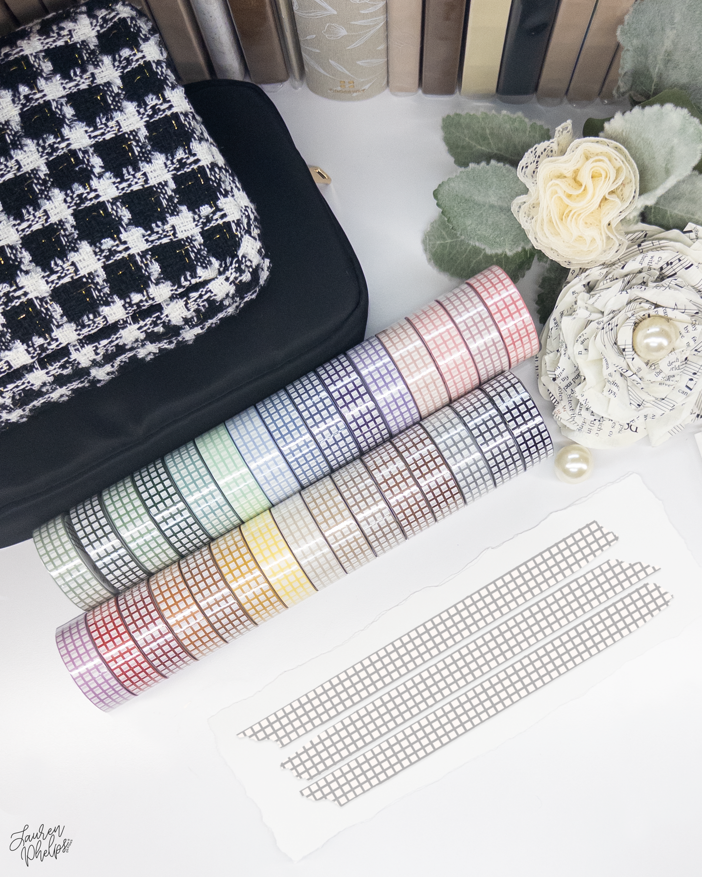 Ash Classic Grid 15mm washi