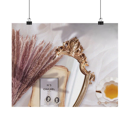 Elegant Matte Horizontal Poster Decor, Vintage Wall Art, Home Aesthetic Prints, Chic Gift for Moms & Home Lovers, Minimalist Decor