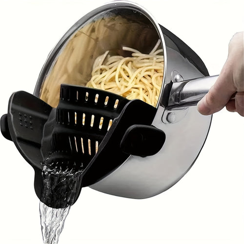 Versatile ClipOn Plastic Strainer for Kitchen Pots | Kitchen Essentials | Kitchen + Metal