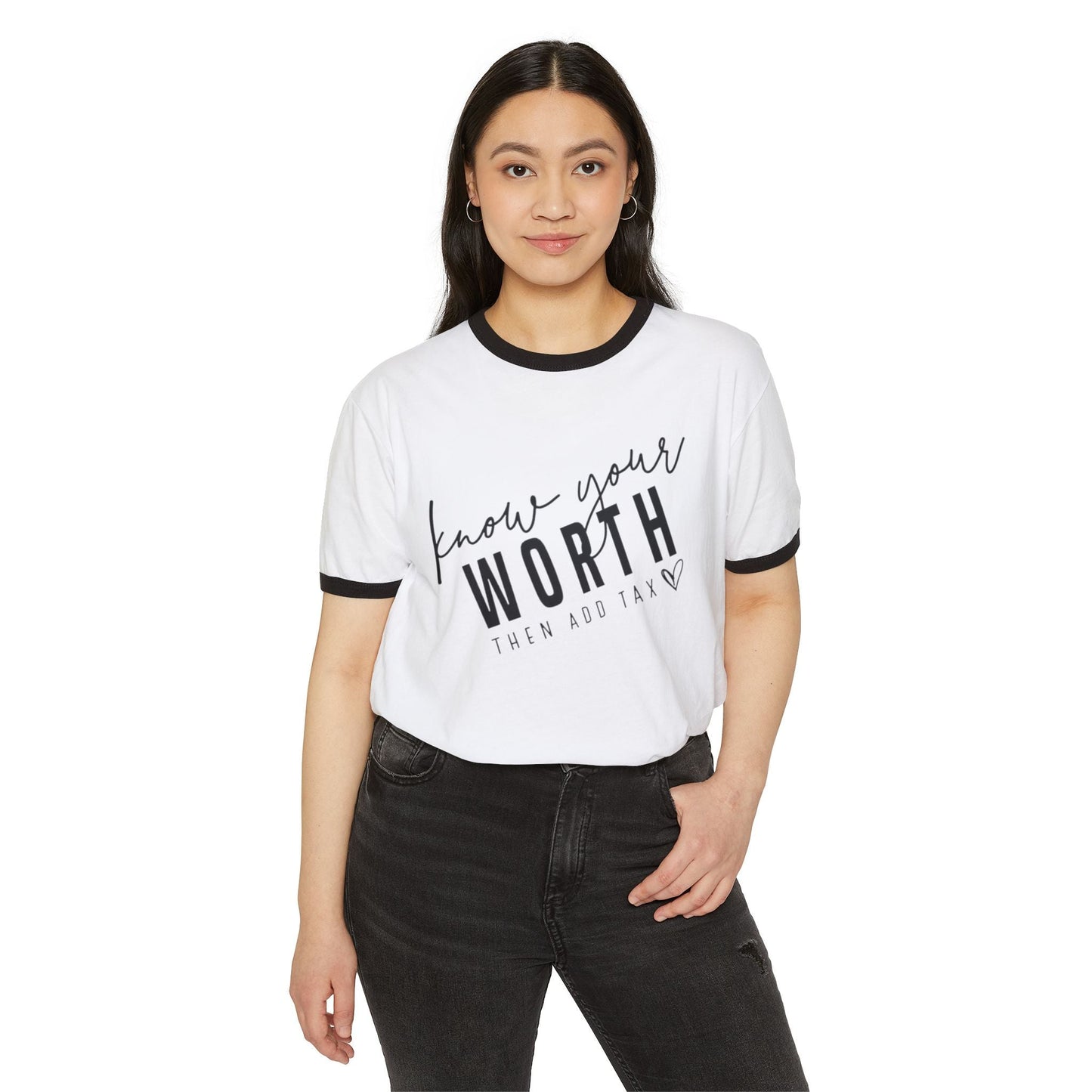 Know Your Worth Women's T-Shirt – Casual Wear for Women & Motivational Self-Care Gift