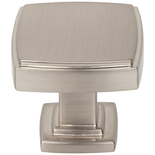 1-1/4" Overall Length Satin Nickel Square Renzo Cabinet Knob