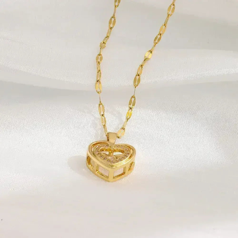 LuxeJewels™ – Double Layer Love Necklace (Titanium Steel)