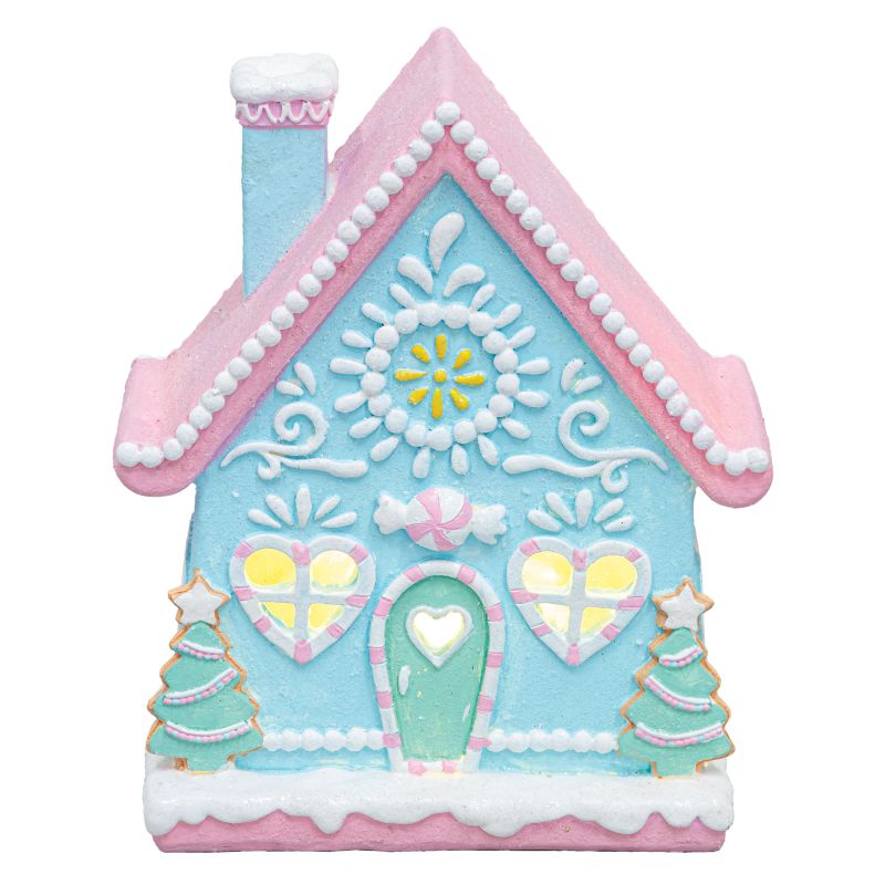 Santa's Sweet Shoppe Collection - 7" Candied Christmas Light Up Cottage