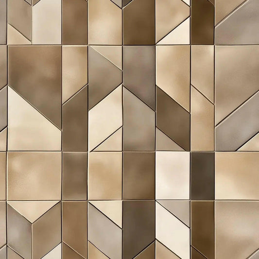 Gilded Earth Geometric Mosaic