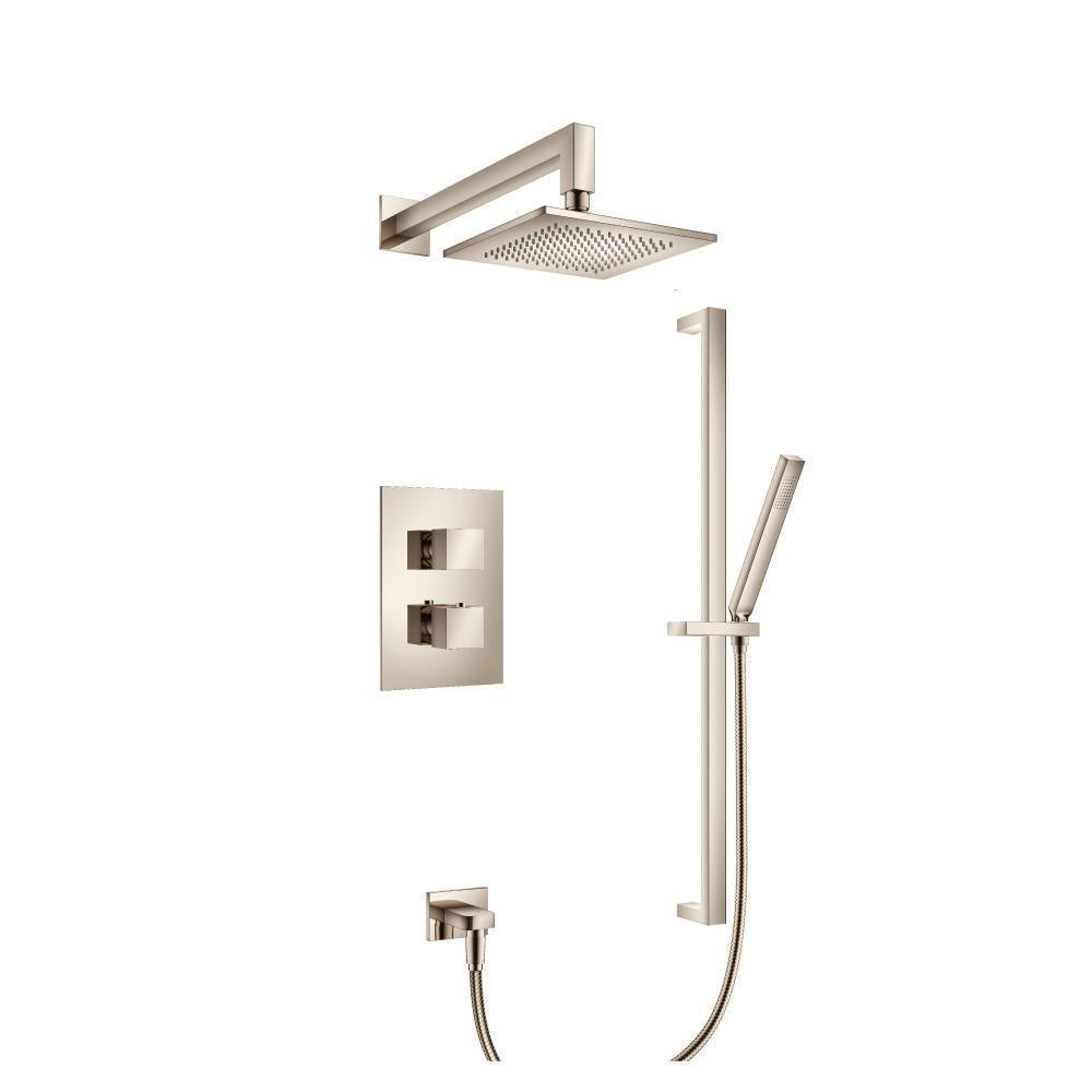 Flusso 160.7100 Two Output Shower Set With Shower Head, Hand Held And Slide Bar