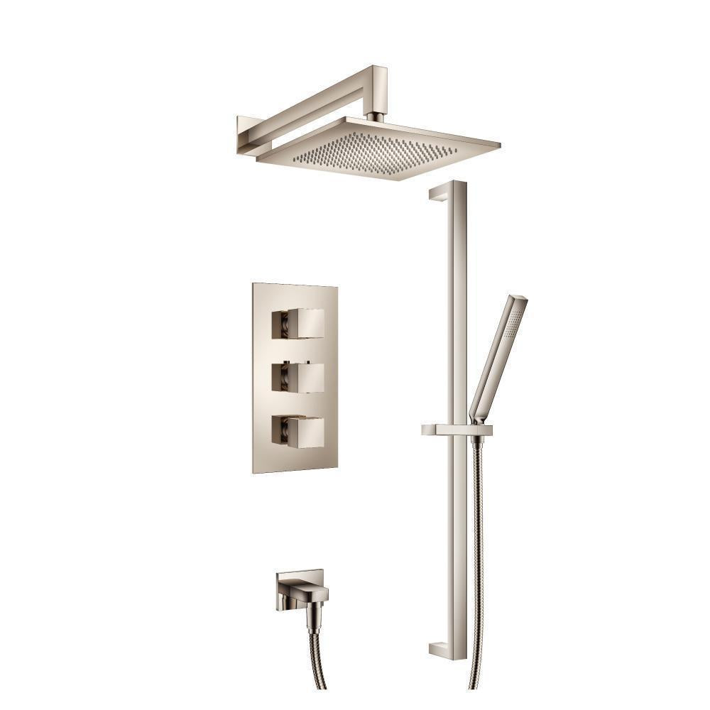 Flusso 160.7200 Two Output Shower Set With Shower Head, Hand Held And Slide Bar