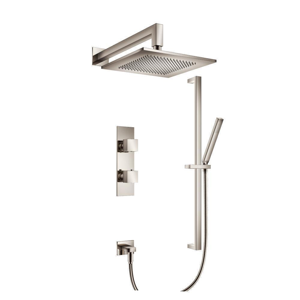 Flusso 160.7300 Two Output Shower Set With Shower Head, Hand Held And Slide Bar